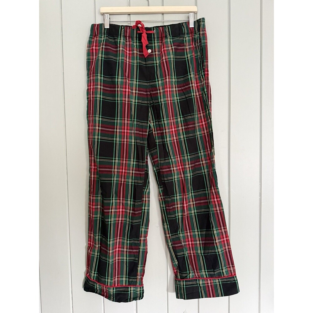 J. Crew Pajama Pants M Medium Stewart Plaid Lightweight Straight Preppy